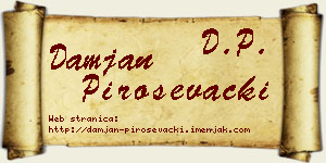 Damjan Piroševački vizit kartica